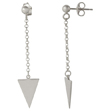 wholesale silver triangle earrings