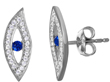 wholesale silver evil eye earrings