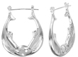 sterling silver high polished double fish hoop earrings