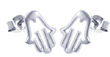 wholesale silver hand stud earrings