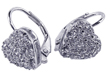 wholesale sterling silver heart cz hoop earrings