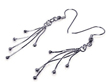 wholesale sterling silver five strand hook earrings