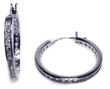 wholesale sterling silver cz hoop earrings