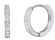 wholesale silver cz hoop earrings