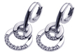 wholesale sterling silver two round cz lever back earrings