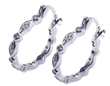wholesale sterling silver circle marquise cz hoop earrings