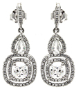 wholesale sterling silver micro pave teardrop princess earrings
