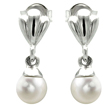 wholesale silver synthetic pearl stud earrings