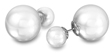 wholesale silver pearl white stud earrings