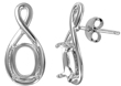 wholesale silver infinity personalized mounting earrings