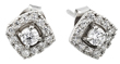 wholesale sterling silver cz princess earrings