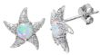 wholesale silver starfish earrings