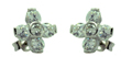 wholesale sterling silver flower cz stud earrings