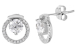 wholesale silver cz stud earrings