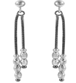 sterling silver black rhodium bead earrings