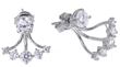 wholesale sterling silver cz claw earrings