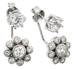 wholesale sterling silver cz cluster earrings