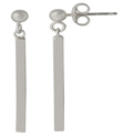 wholesale silver drop down bar earrings