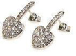 wholesale sterling silver heart cz stud earrings