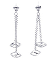wholesale sterling silver two wire block cz hook earrings
