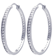 wholesale sterling silver cz hoop earrings