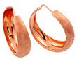 sterling silver rose gold plated hoop earrings