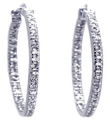 wholesale sterling silver cz hoop earrings