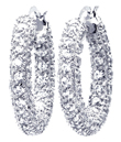 wholesale sterling silver rift cluster cz hoop earrings