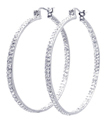 wholesale silver round cz hoop earrings