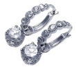 wholesale silver round cz hoop earrings