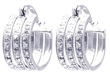 wholesale silver cz hoop earrings