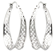 wholesale silver cz hoop earrings