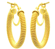 sterling silver gold plated italian hoop earrings