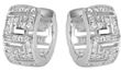 wholesale silver maze hoop cz earrings