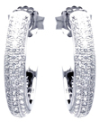 wholesale sterling silver micro pave round cz hoop earrings