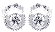 wholesale sterling silver micro pave round cz stud earrings