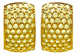 sterling silver gold rhodium plated pave cz hoop earrings