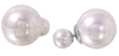 sterling silver grey faux pearl reversible earrings