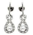 wholesale sterling silver ribbon cz stud earrings