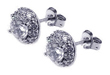 wholesale sterling silver round cz post earrings
