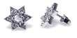 wholesale silver star of david cz stud earrings