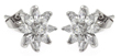 sterling silver rhodioum plated flower cz stud earrings