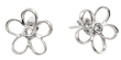 wholesale sterling silver flower center cz stud earrings