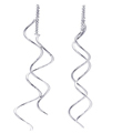 wholesale sterling silver two spiral stud earrings