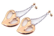 wholesale silver heart teardrop cz stud earrings