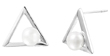 wholesale silver triangle stud earrings