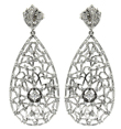wholesale sterling silver teardrop cz stud earrings