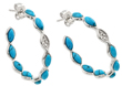 wholesale sterling silver multiple turquoise and cz hook earrings