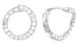 wholesale silver cz twisted hoop earrings