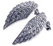 wholesale silver wing cz stud earrings